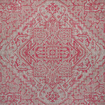 Estrella Bohemian Medallion Textured Weave Indoor/outdoor Square Rug